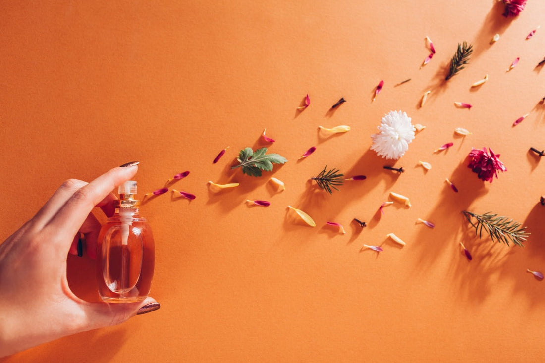 Delicate floral fragrance with petals showcasing notes found in the best floral perfumes