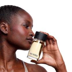FY New Black Woman with Free Yourself perfume.