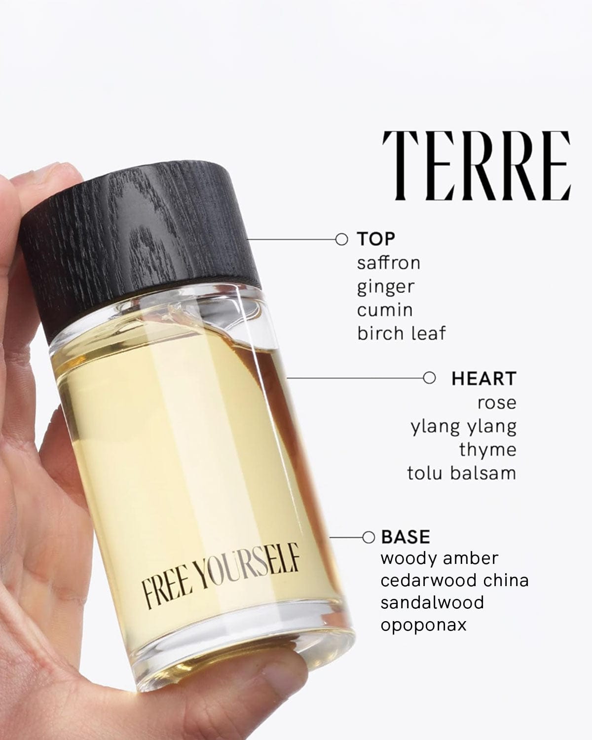 Saffron, rose, sandalwood fragrance notes.