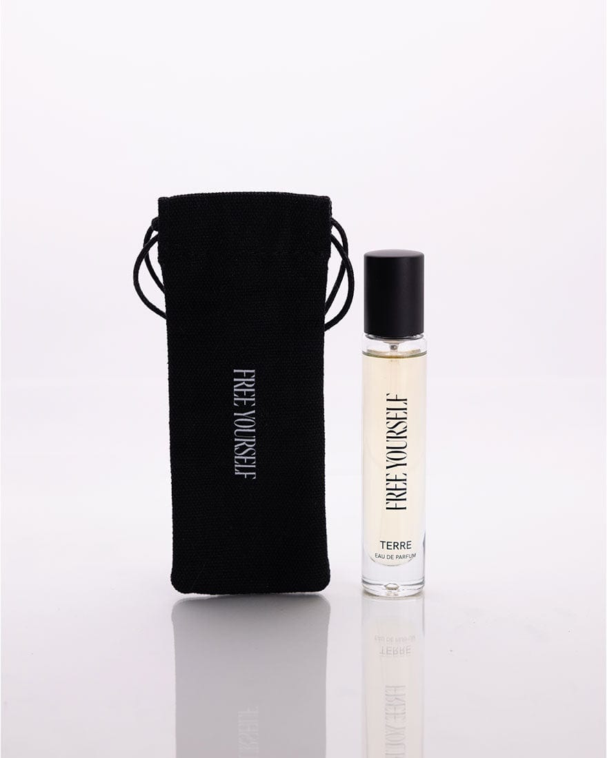 Terre-Pouch Free Yourself perfume with black pouch